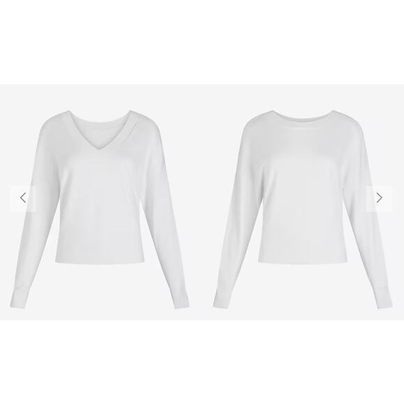 Express Neon Berry Pink Reversible Silky Soft Sweater Size XS NWT - Picture 2 of 9